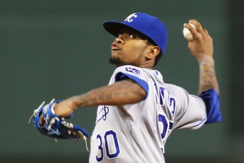 Royals pitcher Yordano Ventura during 2016, his final season. (Photo by Adam Glanzman/Getty Images)