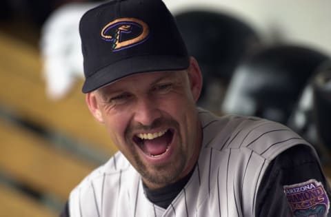 Arizona Diamondbacks first baseman Mark Grace. (Photo by Jonathan Daniel/Getty Images)