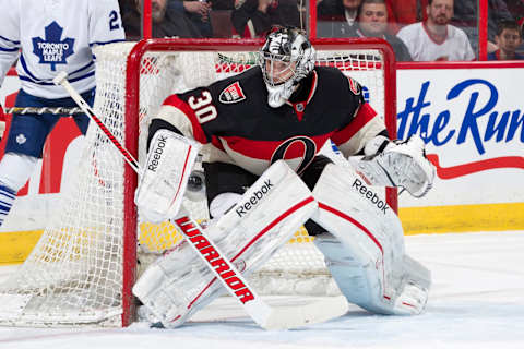 Ben Bishop #30 of the Ottawa Senators (Photo by Jana Chytilova/Freestyle Photography/Getty Images)