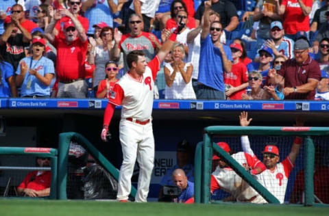 Hoskins Receives His First Curtain Call. Photo by H. Martin/Getty Images.