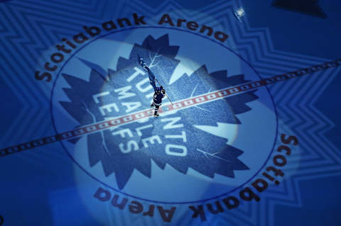 TORONTO, ON – MARCH 11: The young flag skater stops a centre ice prior to action between the Tampa Bay Lightning and the Toronto Maple Leafs in an NHL game at Scotiabank Arena on March 11, 2019 in Toronto, Ontario, Canada. The Lightning defeated the Maple Leafs 6-2. (Photo by Claus Andersen/Getty Images) *** Local Caption ***