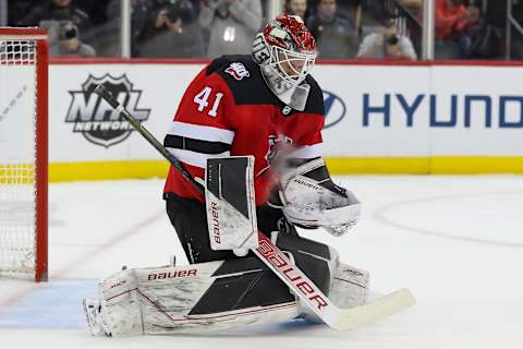 New Jersey Devils goaltender Vitek Vanecek (41): Tom Horak-USA TODAY Sports