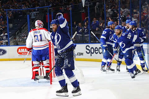 Blake Coleman #20 of the Tampa Bay Lightning. (Photo by Bruce Bennett/Getty Images)