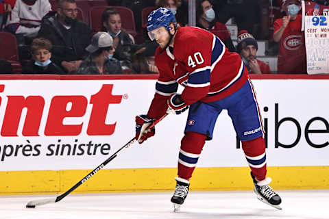 Nov 29, 2021; Montreal, Quebec, CAN; Montreal Canadiens Joel Armia. Mandatory Credit: Jean-Yves Ahern-USA TODAY Sports