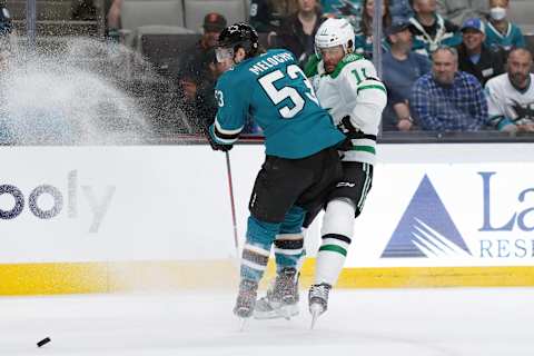 Apr 2, 2022; San Jose, California, USA; Nicolas Meloche. Mandatory Credit: Darren Yamashita-USA TODAY Sports