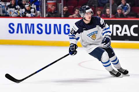 MONTREAL, QC – DECEMBER 27: Arttu Ruotsalainen #22 of Team Finland skates during the IIHF World Junior Championship preliminary round game against Team Denmark at the Bell Centre on December 27, 2016 in Montreal, Quebec, Canada. Buffalo Sabres Team Denmark defeated Team Finland 3-2. (Photo by Minas Panagiotakis/Getty Images)