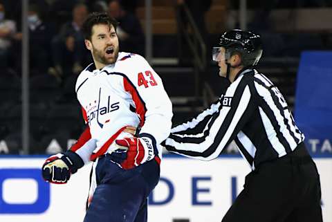 Tom Wilson #43 of the Washington Capitals. (Photo by Bruce Bennett/Getty Images)