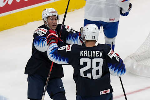 Matthew Boldy #12 of the United States. (Photo by Codie McLachlan/Getty Images)