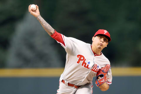 If Velasquez has a breakout season, the Phils could be in the Wild Card hunt. Photo by Matthew Stockman/Getty Images.