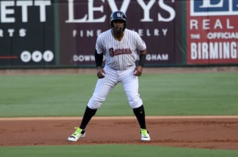 BIRMINGHAM, AL – JUNE 19: Birmingham Barons Outfielder Eloy Jimenez during the 2018 Southern League All-Star Game. The South All-Stars defeated the North All-Stars by the score of 9-5 at Regions Field in Birmingham, Alabama. (Photo by Michael Wade/Icon Sportswire via Getty Images)