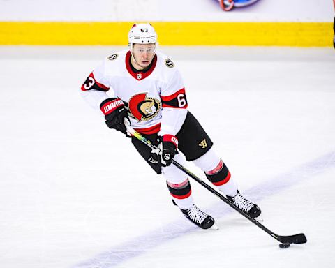 Evgeny Dadonov #63 of the Ottawa Senators (Photo by Derek Leung/Getty Images)