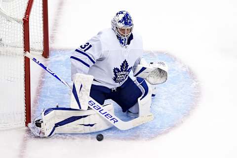 Frederik Andersen #31 of the Toronto Maple Leafs (Photo by Andre Ringuette/Freestyle Photo/Getty Images)