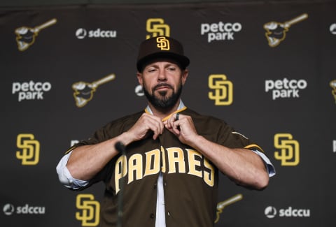 San Diego Padres manager Jayce Tingler. (Photo by Denis Poroy/Getty Images)