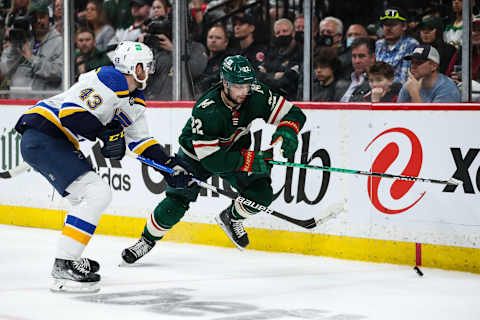 Kevin Fiala of the Minnesota Wild. (Photo by David Berding/Getty Images)