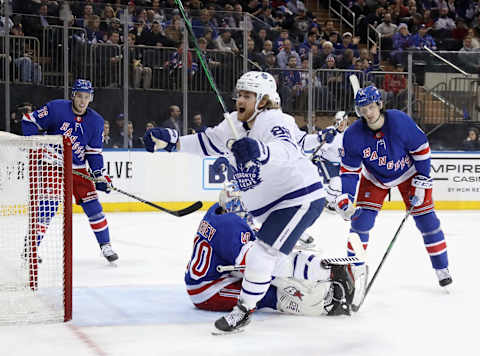 NEW YORK, NEW YORK – DECEMBER 20: William Nylander #88 of the Toronto Maple Leafs. (Photo by Bruce Bennett/Getty Images)