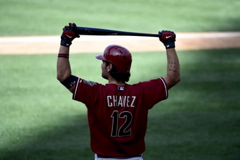 SAN DIEGO, CA – MAY 4: Eric Chavez #12 of the Arizona Diamondbacks plays during a baseball game against the San Diego Padres at Petco Park May 4, 2014 in San Diego, California. (Photo by Denis Poroy/Getty Images)