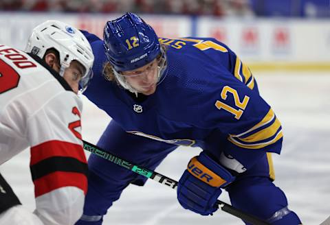 Buffalo Sabres center Eric Staal (12). Mandatory Credit: Timothy T. Ludwig-USA TODAY Sports