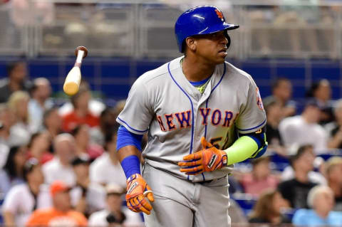 Jul 22, 2016; Miami, FL, USA; New York Mets left fielder 