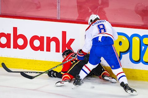 Apr 24, 2021; Calgary, Alberta, CAN; Montreal Canadiens Ben Chiarot. Mandatory Credit: Sergei Belski-USA TODAY Sports