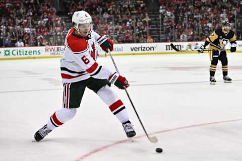 New Jersey Devils defenseman John Marino (6): John Jones-USA TODAY Sports