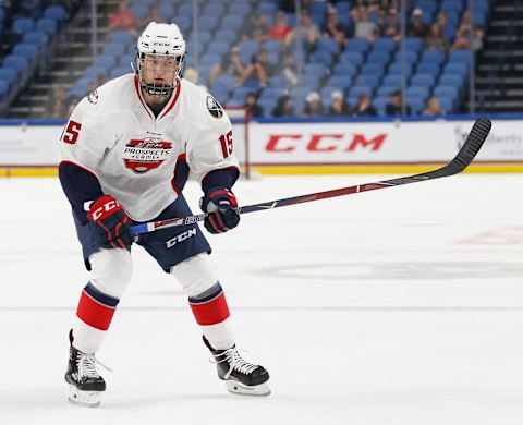 Joel Farabee #15 (Photo by Kevin Hoffman/Getty Images)