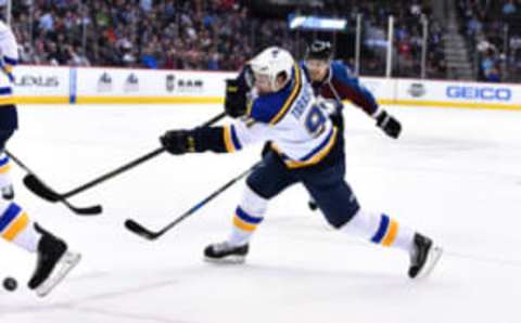 Mar 21, 2017; St. Louis Blues right wing Vladimir Tarasenko (91) (Ron Chenoy-USA TODAY Sports)