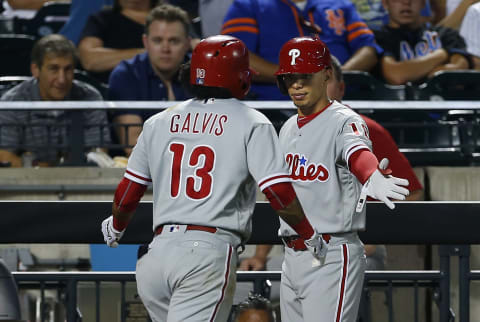 Barring a surprising trade, Hernandez and Galvis will be the main double-play combo next year. Photo by Rich Schultz/Getty Images.