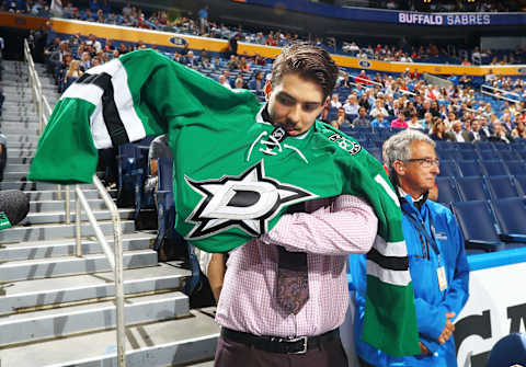 BUFFALO, NY – JUNE 25: Colton Point reacts after being selected 128th by the Dallas Stars during the 2016 NHL Draft on June 25, 2016 in Buffalo, New York. (Photo by Bruce Bennett/Getty Images)