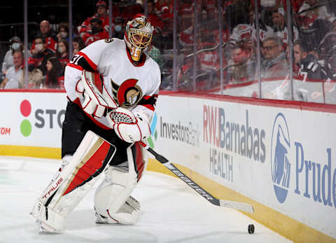 Anton Forsberg #31 of the Ottawa Senators (Photo by Elsa/Getty Images)