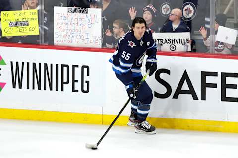 Winnipeg Jets, Mark Scheifele (55) Mandatory Credit: James Carey Lauder-USA TODAY Sports