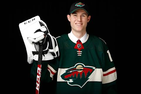 Hunter Jones was selected 59th overall by the Minnesota Wild during the 2019 NHL Draft at Rogers Arena in Vancouver, Canada. (Photo by Kevin Light/Getty Images)