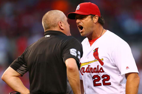 New Royals manager Mike Matheny won a lot in St. Louis. (Photo by Dilip Vishwanat/Getty Images)