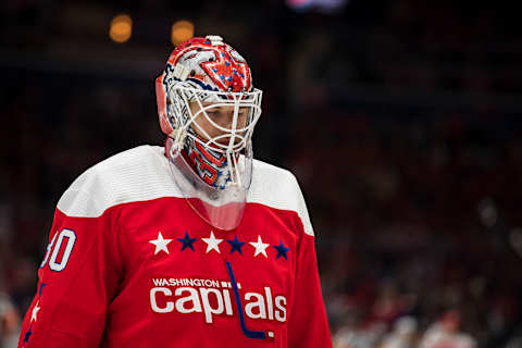 Ilya Samsonov #30 of the Washington Capitals (Photo by Scott Taetsch/Getty Images)