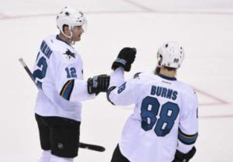 Patrick Marleau and Brent Burns sparked a San Jose Sharks comeback Friday, Dec. 9 but still lost 3-2. Anne-Marie Sorvin-USA TODAY Sports