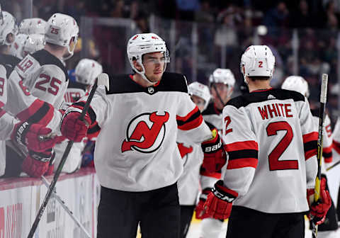 New Jersey Devils forward Michael McLeod (41) (Eric Bolte-USA TODAY Sports)