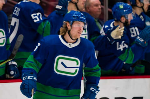 Brock Boeser #6, Vancouver Canucks Mandatory Credit: Bob Frid-USA TODAY Sports