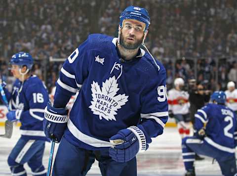 Ryan O’Reilly #90 of the Toronto Maple Leafs. (Photo by Claus Andersen/Getty Images)