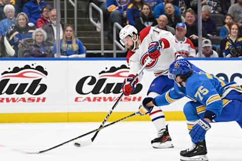 Nov 4, 2023; St. Louis, Missouri, USA; Montreal Canadiens right wing Josh Anderson. Mandatory Credit: Jeff Le-USA TODAY Sports