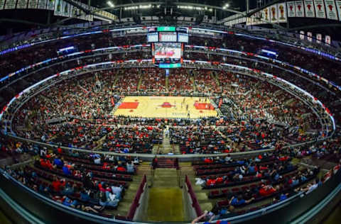 Oct 29, 2016; Chicago, IL, USA; A general view of the United Center during the second half between the Chicago Bulls and the Indiana Pacers. The Bulls won 118-101. Mandatory Credit: Jeffrey Becker-USA TODAY Sports