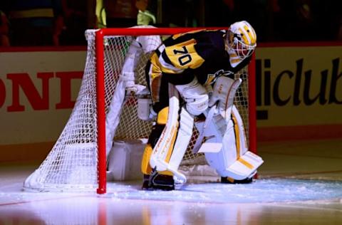 Louis Domingue #70, Pittsburgh Penguins (Photo by Emilee Chinn/Getty Images)