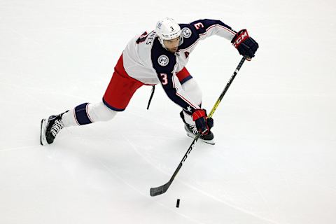 Seth Jones #3 of the Columbus Blue Jackets. (Photo by Stacy Revere/Getty Images)