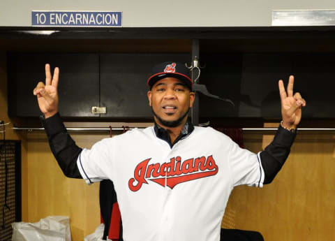 Jan 5, 2017; Cleveland, OH, USA; Cleveland Indians newly acquired player 