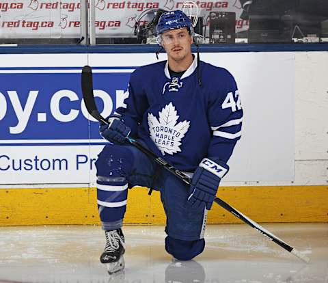 TORONTO,ON – APRIL 23: Tyler Bozak