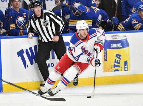 Jan 26, 2021; Buffalo, New York, USA; Tony DeAngelo Mandatory Credit: Mark Konezny-USA TODAY Sports