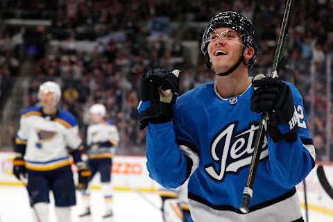 Winnipeg Jets center Jack Roslovic (28). Mandatory Credit: James Carey Lauder-USA TODAY Sports