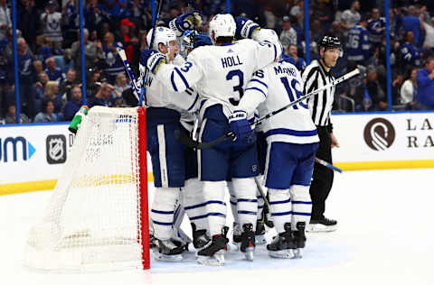 Feb 25, 2020; Tampa, Florida, USA; Toronto Maple Leafs left wing Zach Hyman (11)  Mandatory Credit: Kim Klement-USA TODAY Sports