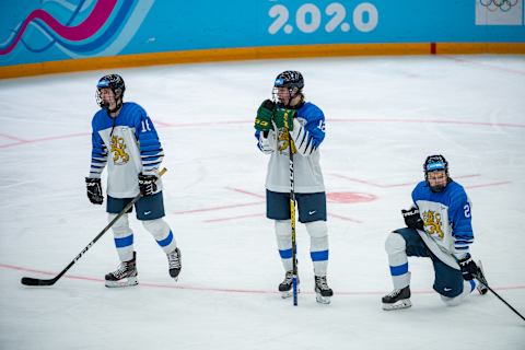 Team Finland looks dejected (Photo by RvS.Media/Robert Hradil/Getty Images)