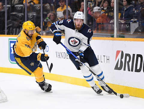 Winnipeg Jets, Pierre-Luc Dubois (80). Mandatory Credit: Steve Roberts-USA TODAY Sports