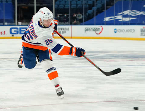 Oliver Wahlstrom #26 of the New York Islanders. (Photo by Kevin Hoffman/Getty Images)