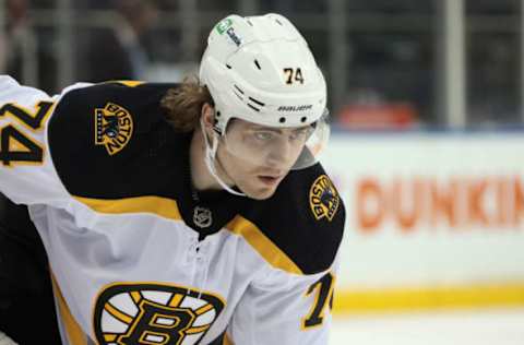 Jake DeBrusk #74, Boston Bruins (Photo by Bruce Bennett/Getty Images)